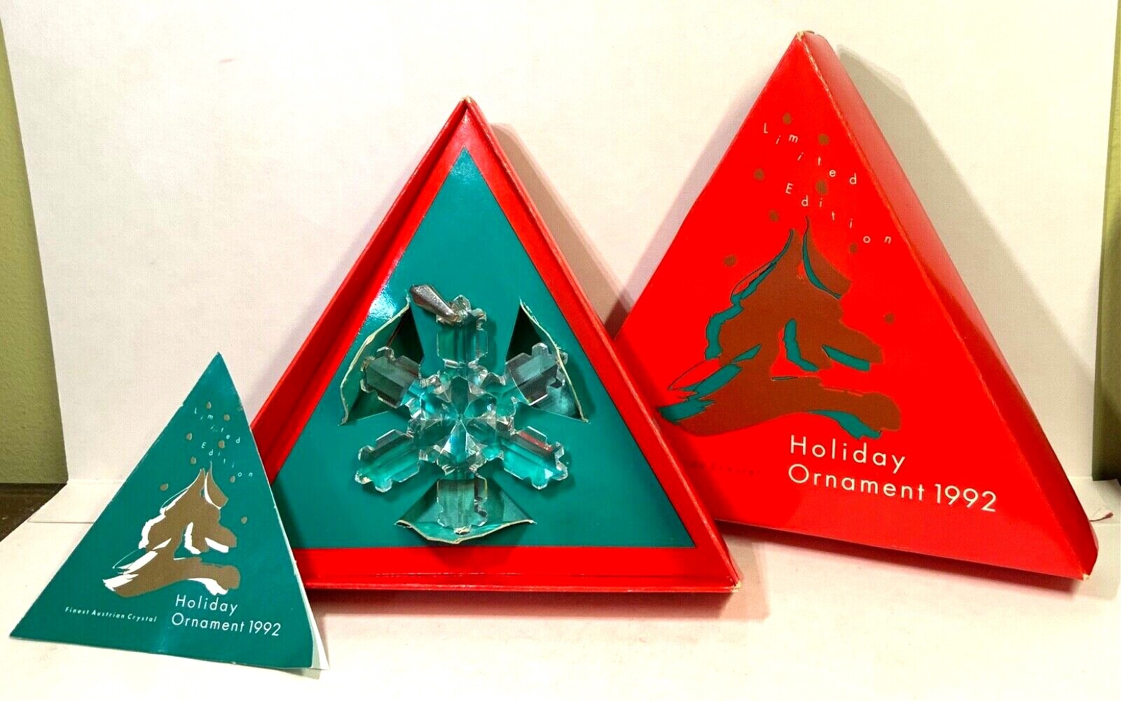 【F&J】スワロフスキー　クリスマス　オーナメント 1992年 SWAROVSKI スワロフスキー Swarovski 『1992 クリスマス