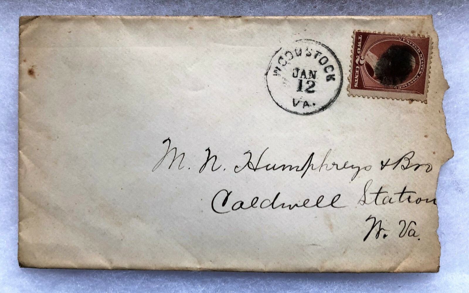 1884 ADVERTISING LETTERHEAD - WOODSTOCK VIRGINIA - M.H. HOTTEL