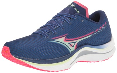 Мужские кроссовки Mizuno Wave Rebellion, синий/розовый рай, 11 D Medium US