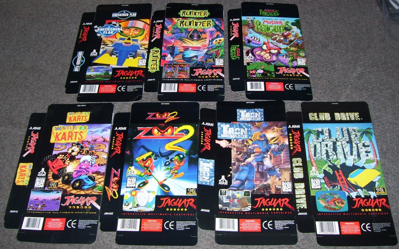 Atari Jaguar 64-Bit Games Console 7 x NEW Game Boxes Zool 2