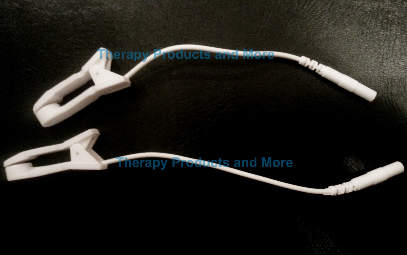2 EAR CLIP CLAMP ELECTRODES to 2mm FEMALE for ESTIM ELECTROTHE...