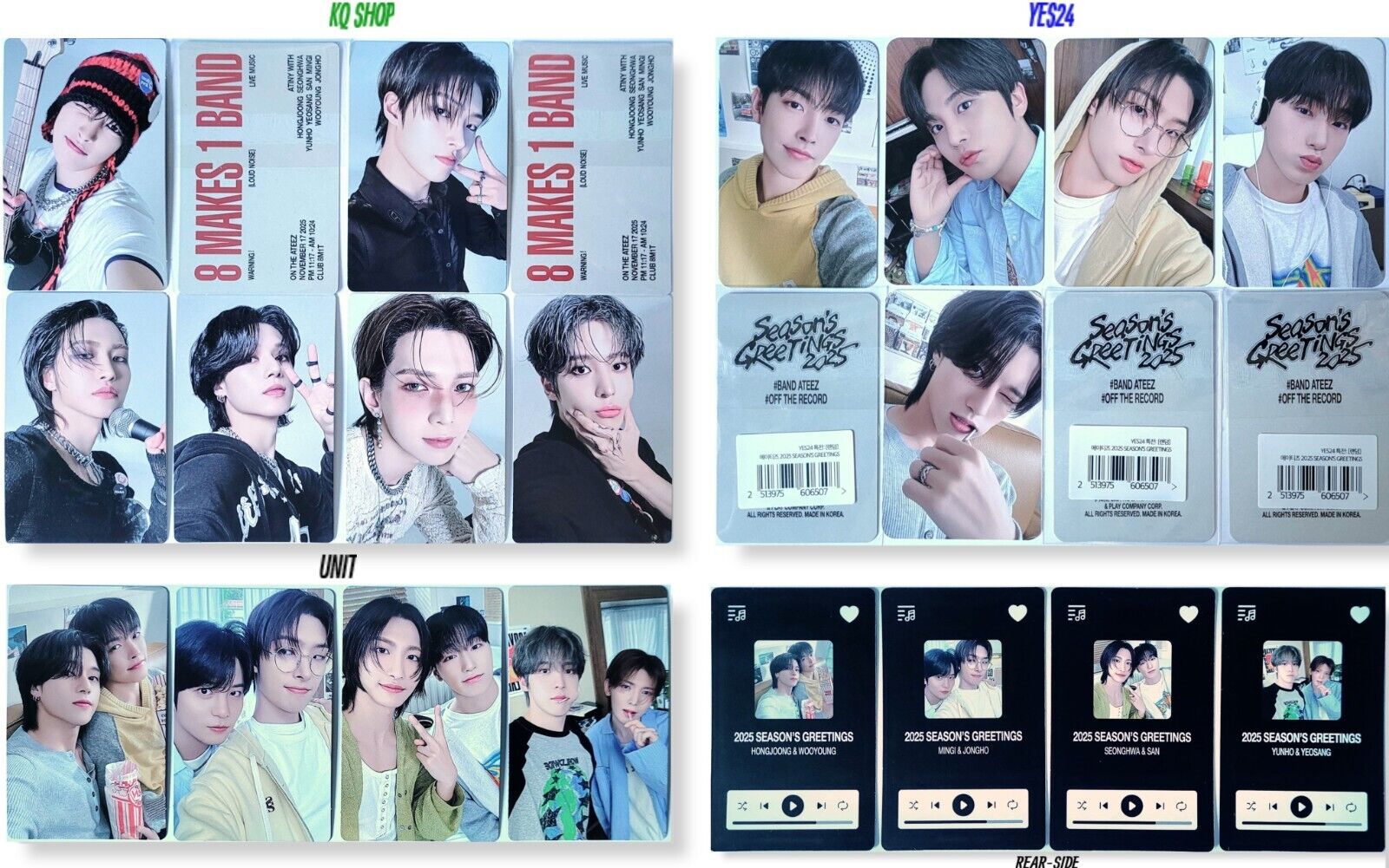 ATEEZ 2025 SEASONS GREETINGS OFFICIAL PHOTOCARD -ALADIN -KQ ATEEZ 2025 SEASONS GREETINGS OFFICIAL PHOTOCARD -ALADIN -KQ