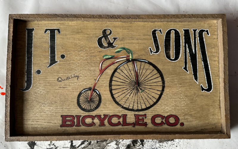 Vintage J.T. & Sons Bicycle Sign