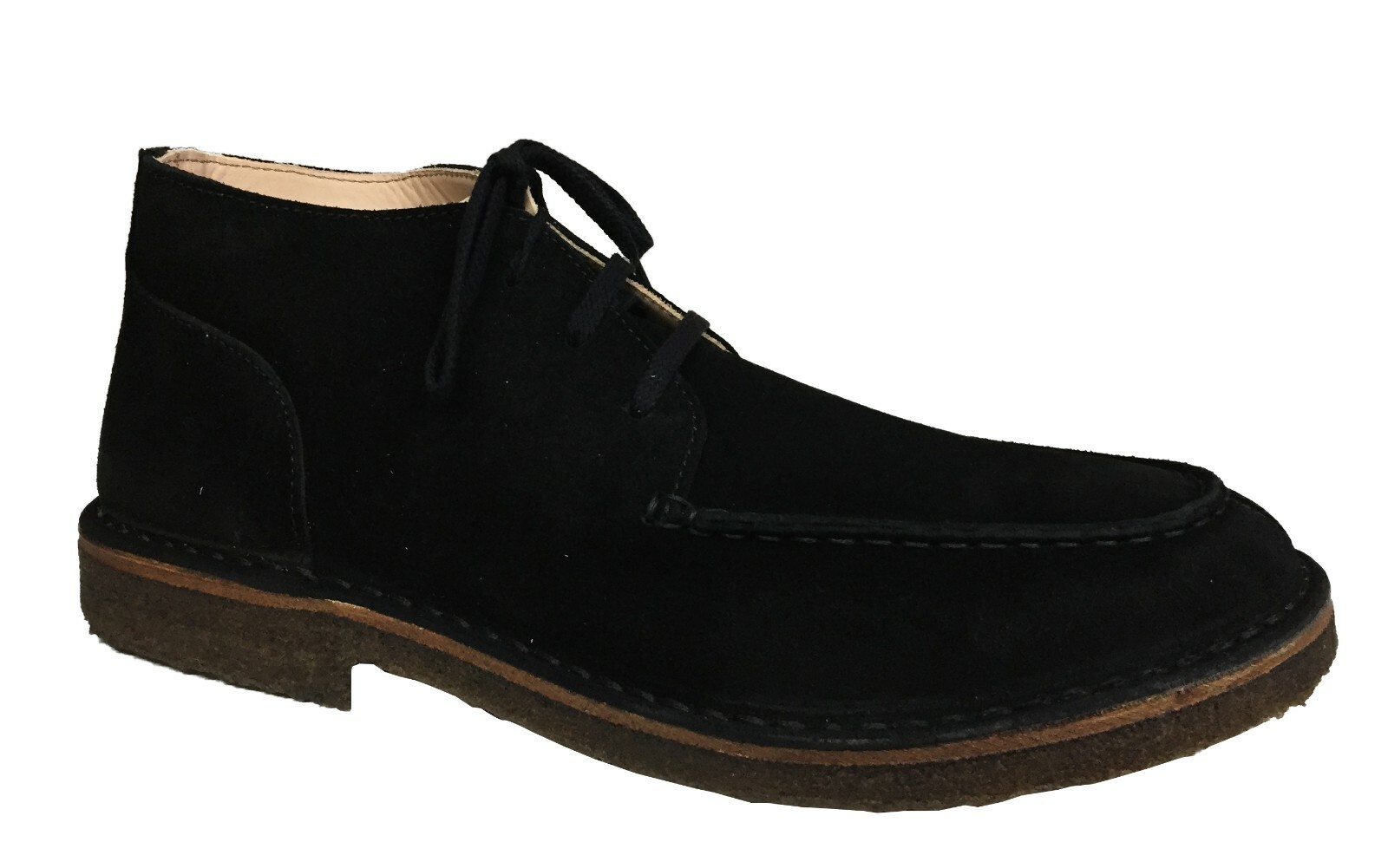 Pre-owned Astorflex Men's Moccasin Deukeflex In 100% Suede Made In Italy In Black