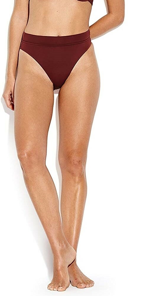Seafolly Women's 236688 Hi Rise Bikini Bottom Active Plum Swimwear Size 2