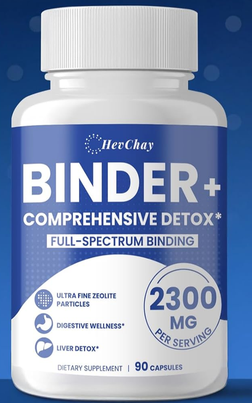 2300mg Detox Binder Capsules Activated Charcoal Zeolite Clay L...