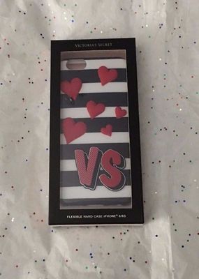 Victoria's Secret flexible hard case compatible w  iphone 6  6s case black HEART