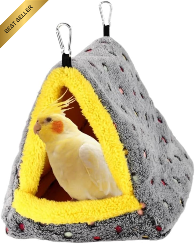 Large Warm Bird Nest House, Cozy Bird Bed for Cage with Mat, Hanging Hammock She