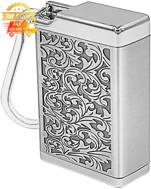 Metal Portable Ashtray with Lid, Odor Resistant Leak-Proof Travel Container