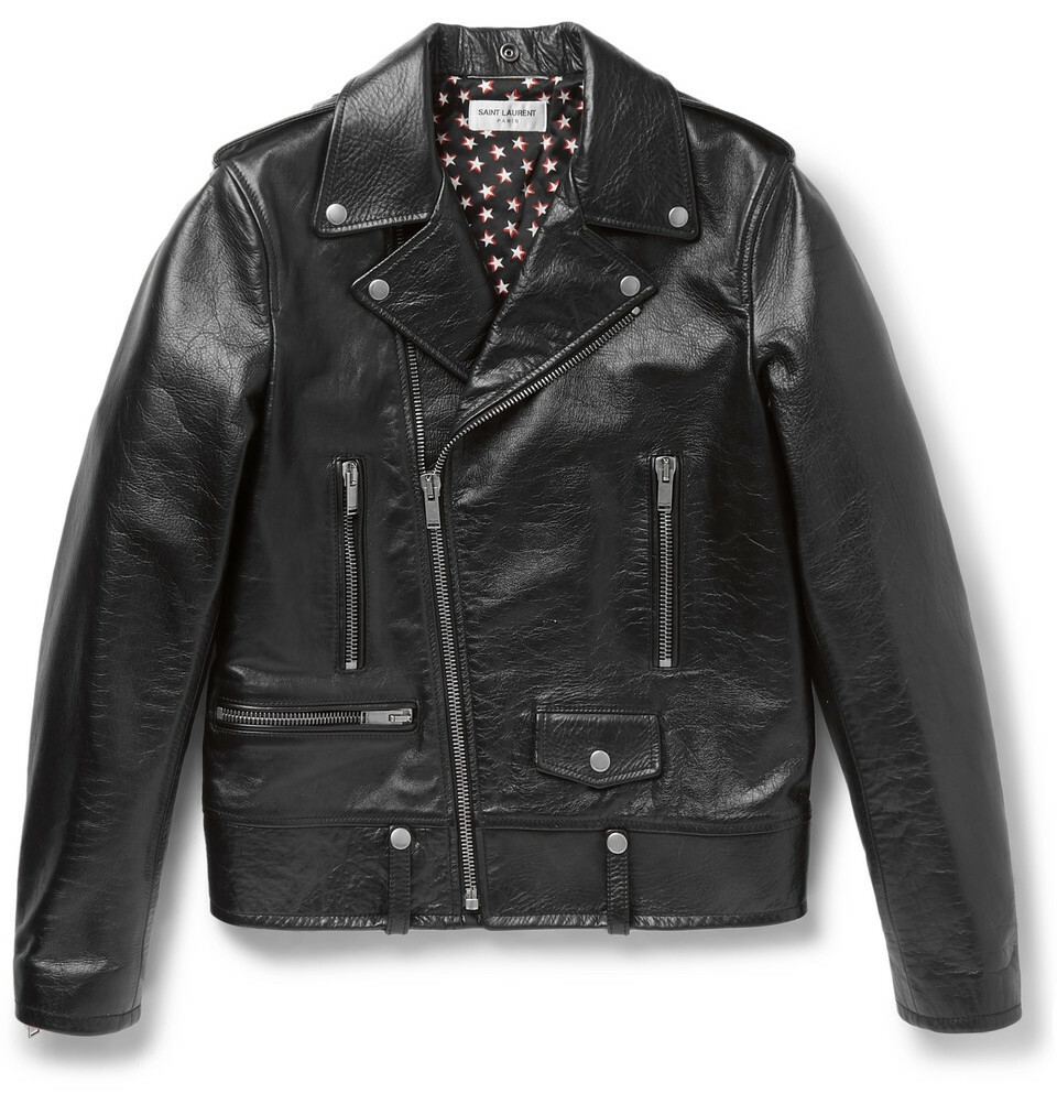 NWT $5100 Saint Laurent Leather Biker Jacket IT50 Motorcycle