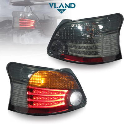 VLAND LED Smoked Tail Lights For Toyota Vios Yaris 2005-2013 Rear Lamps Assembly