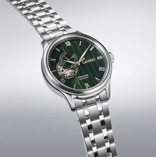 大学生協のスーツ提携店割引 SEIKO Presage Japan Sapphire Green SSA463J1 Garden Japanese スマホアクセサリー