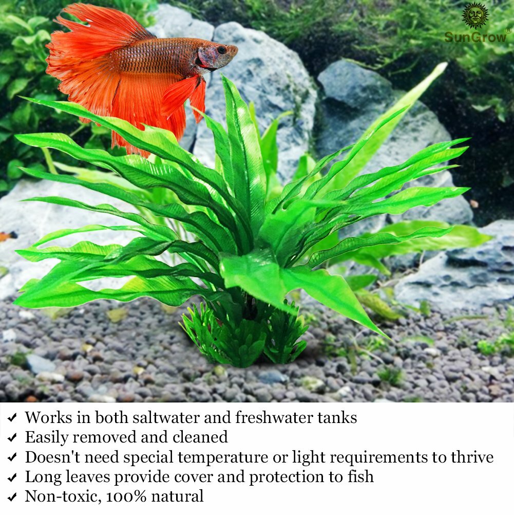 Aquarium Plant Set Plastic Artificial Plants Fish Tank Décoration Ornament New