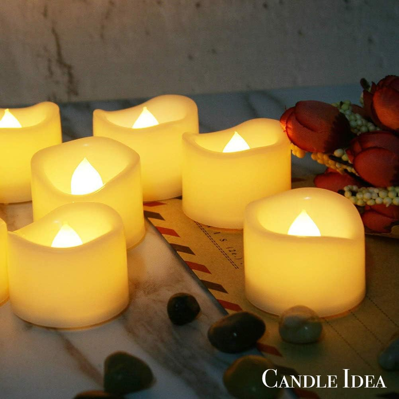 24 PCS LED Flameless Flickering Tea Lights Votive Candle Battery Operated/Electr