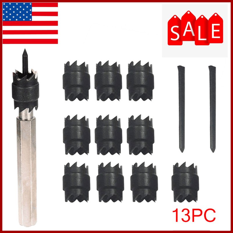 13pc 3//8/" Double Sided Rotary Spot Weld Cutter Remover Drill Bits Cut Welds Kit