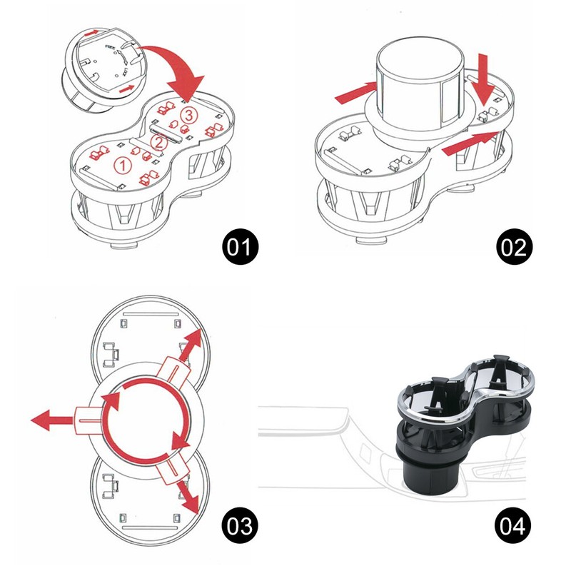Universal Car Double Hole Cup Holder Drink Holders Insulation Cup Holder