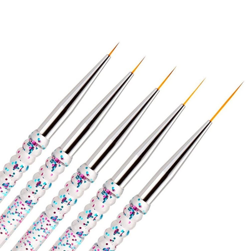 5Pcs Nail Art Liner Brushes Nail Gel Polish Painting Brush Set Thin Nail Art Pen
