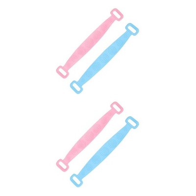 2pcs Silicone Long Baignage serviette de exfoliant le rose bleu