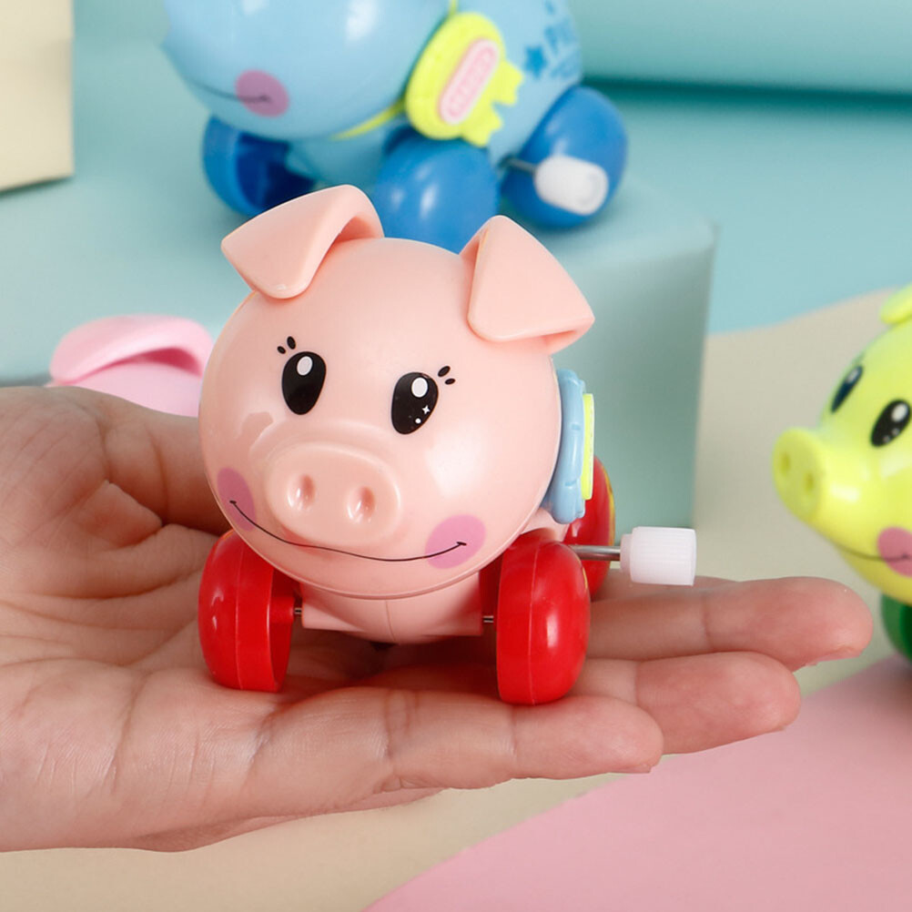 1pc Windup Toy Adorable Pig Shaped Cartoon Educational Toy for