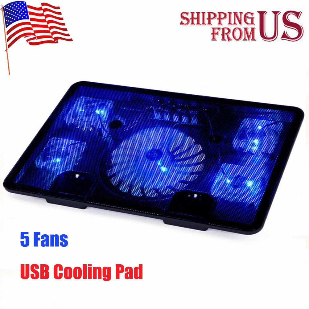 Laptop Notebook Cooling 6 Fans USB Cooler Pad Computer Stand For 15.6/" PC TO
