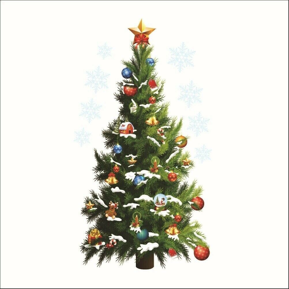 Weihnachtsbaum Schneeflocke Glas Aufkleber Selbstklebend Fenster Wandsticker