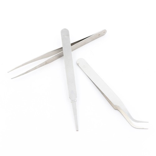 3pcs/set Stainless Steel Tweezer DIY Tool Repair Precision Assembly