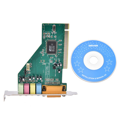 4 Channel 5.1 Surround 3D PCI Sound Audio Card MIDI for PC Windows XP/7/-'h