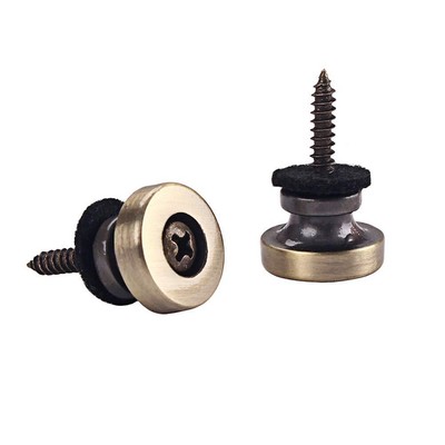 2Pcs Metal Guitar Security Strap Lock Safety Strap Buttons with Screws and Ga...