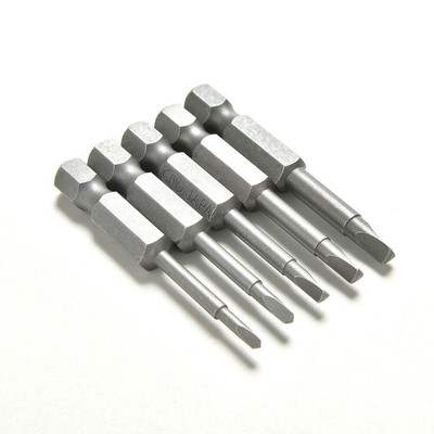 5Pcs Triangle Head Screwdriver Bits Durable S2 Alloy Steel 1/4 Hex Shank 50mm