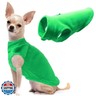 Dog Fleece Vest Soft Winter Jacket Sweater with D-Ring Leash Cold Weather Coat Hoodie for Small Medium Large Dogs Dark Green Small