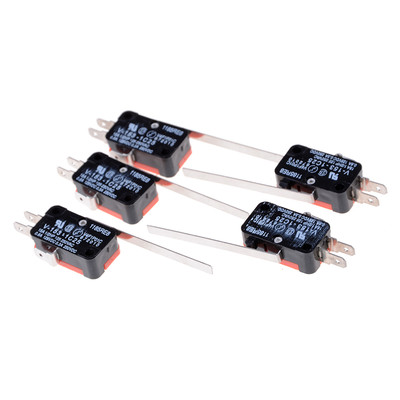 5Pcs V-153-1C25 Long Hinge Lever Arm Basic Micro Limit Switch Snap 15A-'h