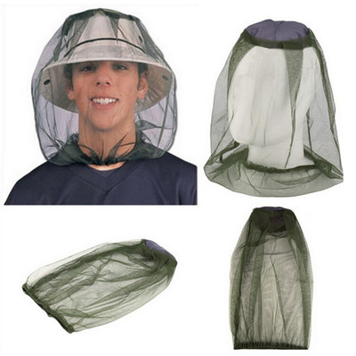 VBIGER Mosquito Head Net Jungle Face Protection Mask Fishing Hat with Net Mesh