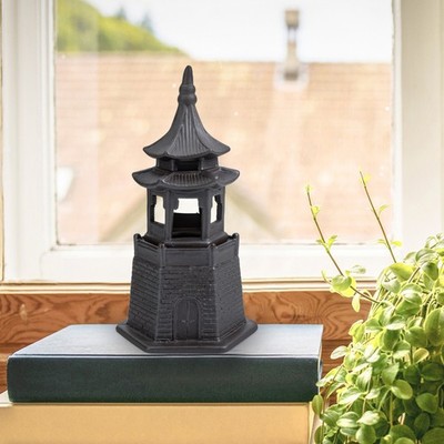  2 Pcs Arredo Acquario Statua Del Padiglione in Ceramica Decorativa