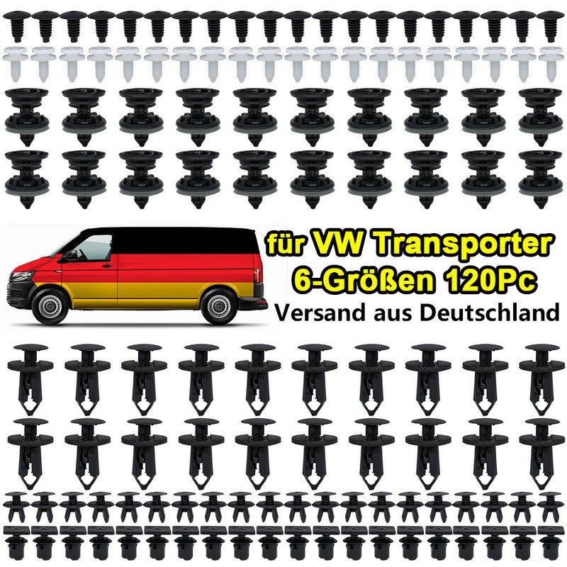 120 x Befestigung Clips für VW Bus T4 T5 T6 Innenverkleidung Klips 701867549 DE