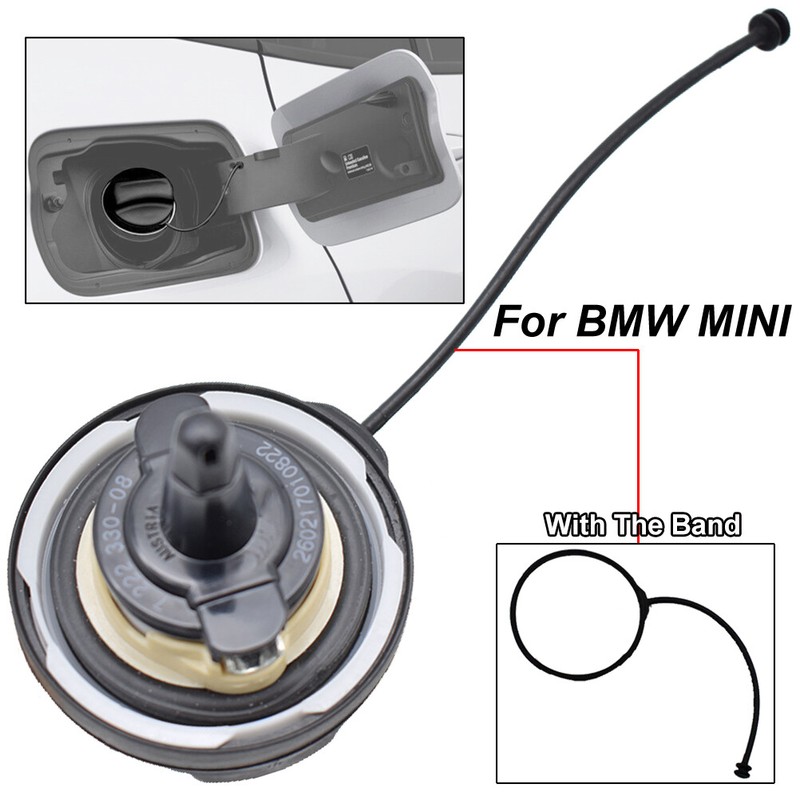 Gas Tank Fuel Door Cap With Tether For BMW E82 F30 F83 F10 E64 E66 F25
