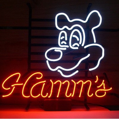 New Hamm39s Beer Pub Bar Store Man Cave Real Glass Neon Sign 17quotx14quot