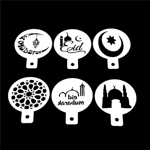Ramadan Eid Mubarak Lampe Design Kaffee Schablonen Kuchen Vorlage Werkzeug J De Ebay