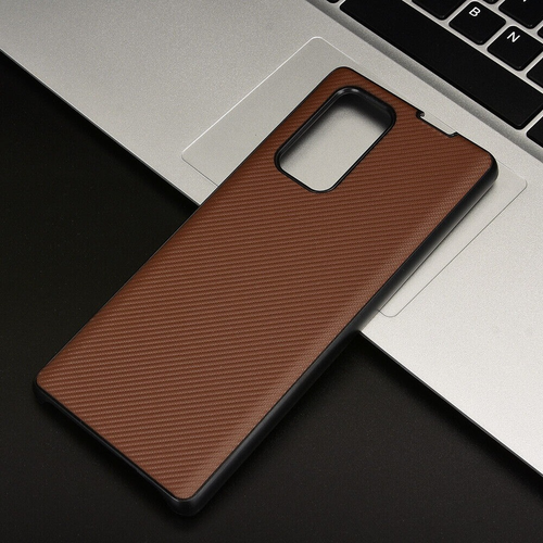 Shockproof Hybrid Carbor Fiber PU Leather PC Hard Slim Cover For LG Wing 5G