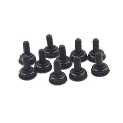 10X 6MM Black Mini Toggle Switch Rubber Resistance Boot Cover Cap Waterproof -xx