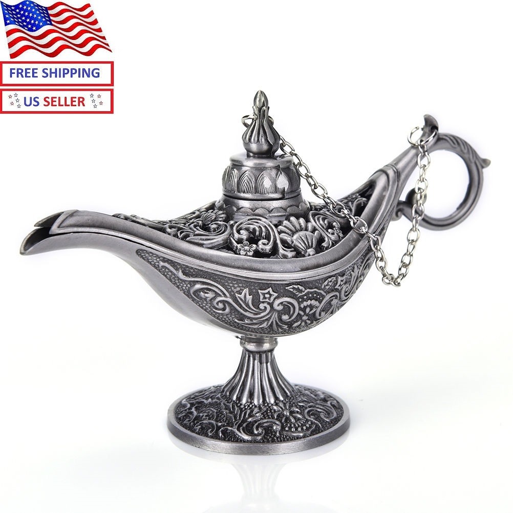 New Aladdin Magic Genie Light Oil Lamp Pot Aladdin Lamp Stunni...