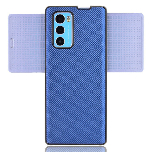 Shockproof Hybrid Carbor Fiber PU Leather PC Hard Slim Cover For LG Wing 5G