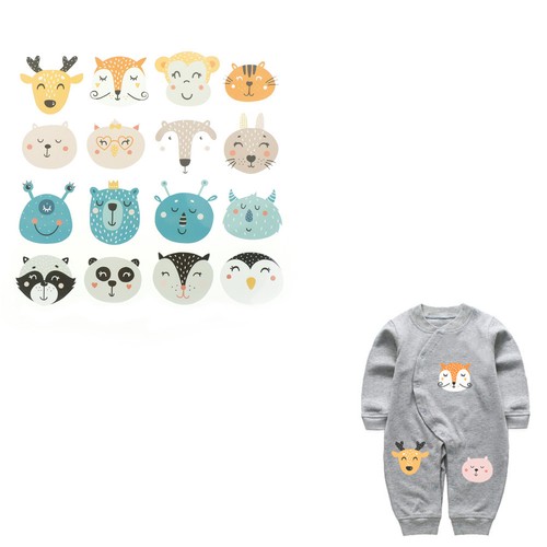 Ocean Animal Iron On Patches Washable Heat Transfer Sticker Clothes Applique PER