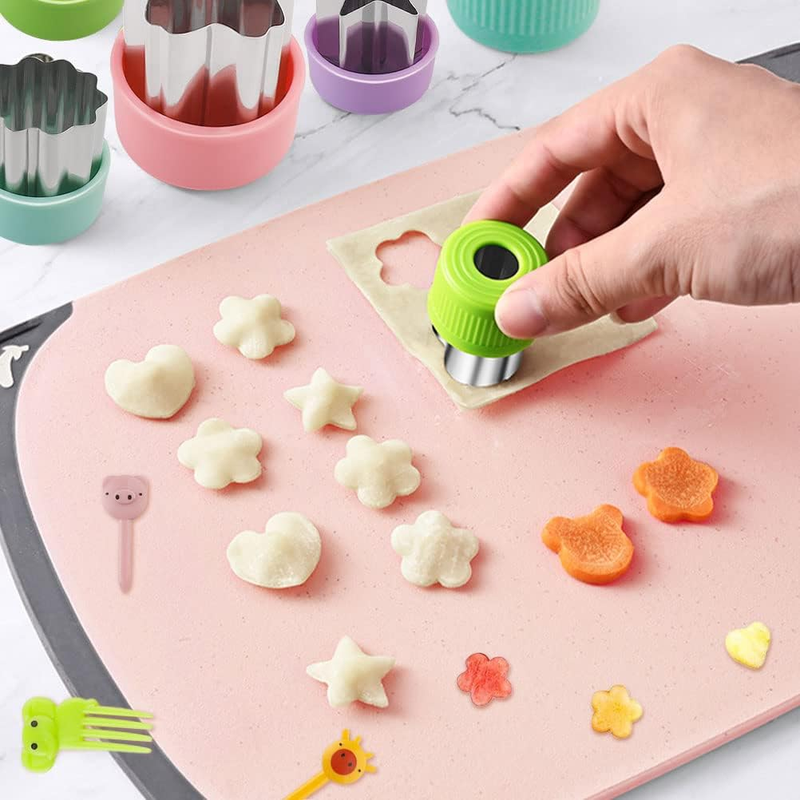 31 Pcs Vegetable Fruit Cutters Shapes Set, 20 Pcs Stainless Steel Mini Cookie Cu