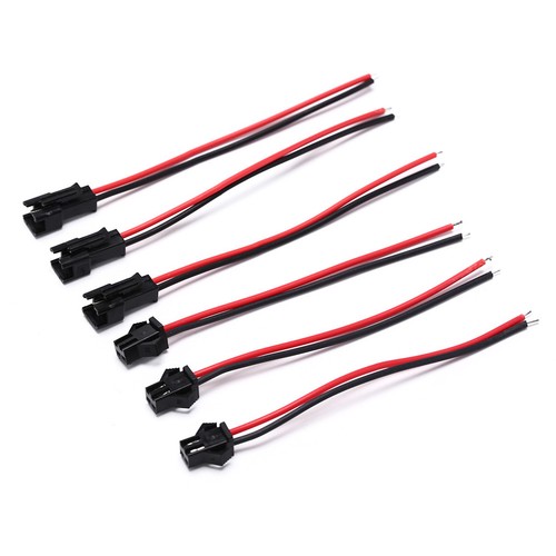 10Pair 10cm Long JST SM 2Pins Plug Male/Female Wire Connector ...