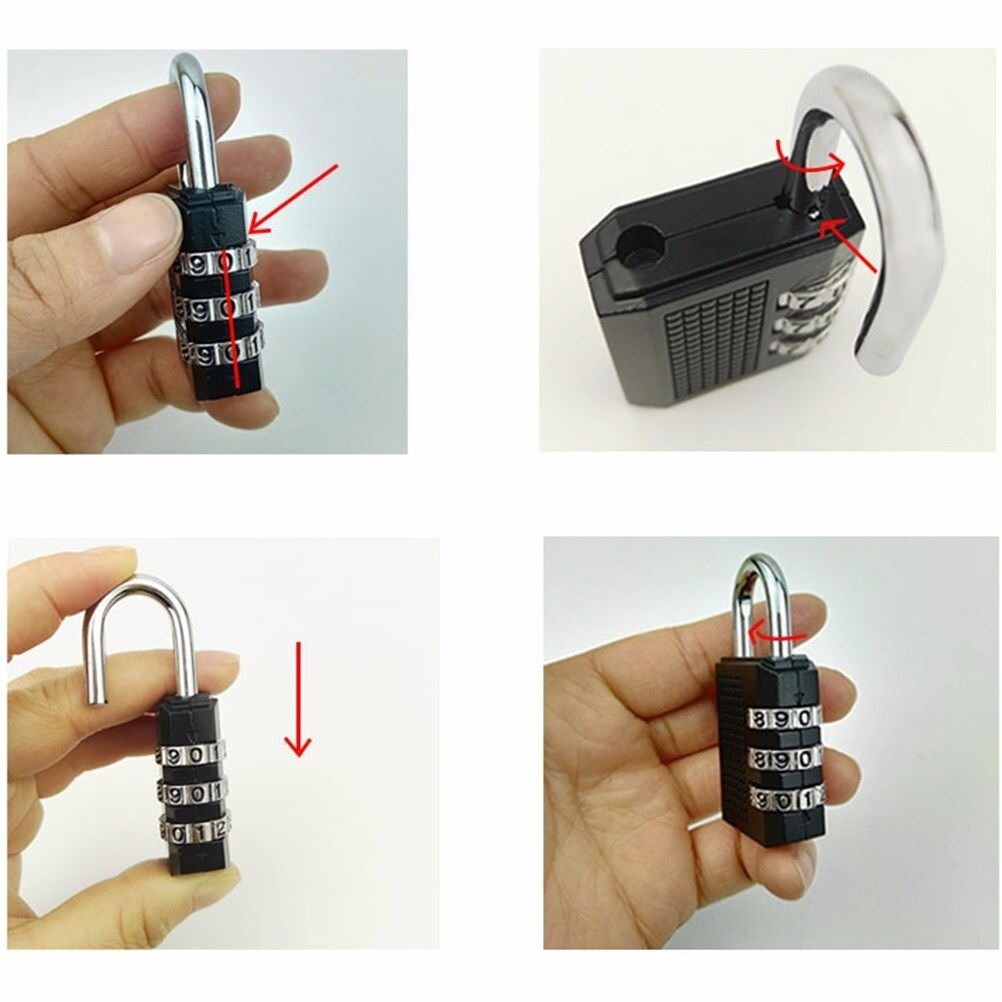 2 PCS Security Luggage Locks Zinc Alloy Password Locks for Backpack Tool Chest