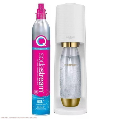 SodaStream Terra Sparkling Water Maker with CO2 and Carbonating Bottle White/...