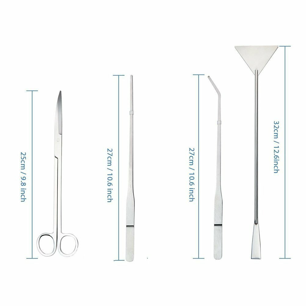 Aquatic Plant Tweezers Scissor Spatula Aquascaping Tool Aquarium Tank Plants Kit