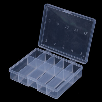10Grid transparent fishhook box fish lure hooks fishing accessories tool casY'AZ
