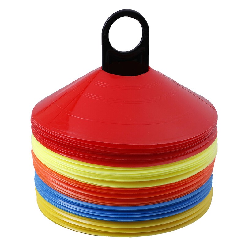 10pcs/set  Soccer Discs Bucket Marker Training Sign Flat Cones Marker Discs-