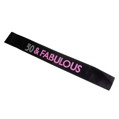 50th Birthday Sash 50 Fabulous Rhinestone Satin Sashes Birthday